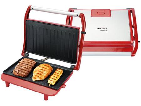 Imagem de Grill Lenoxx Panini Retangular 850W - Antiaderente 220v