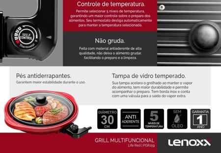 Imagem de Grill Multifuncional Life Red PGR159 127V