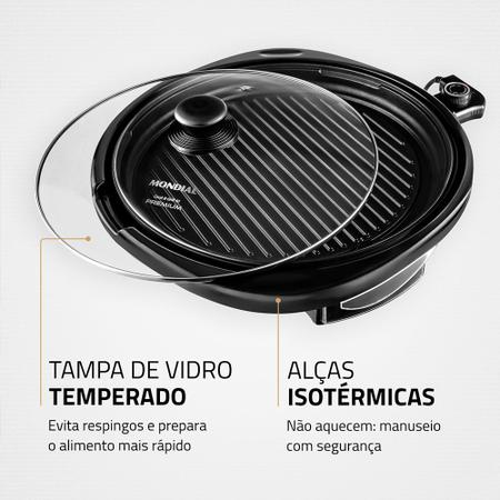 Imagem de Grill Redondo Mondial Cook & Grill G-03 Preto 127V