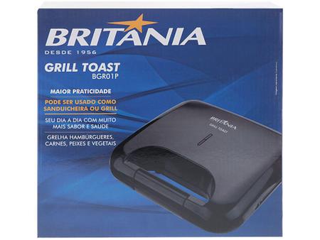 Imagem de Grill/Sanduicheira Britânia Toast BGR01P - 750W
