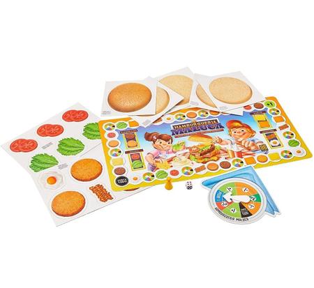 Jogo de Tabuleiro Infantil Hamburgueria Maluca Grow - minipreco