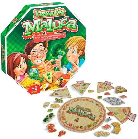 Jogo Pizzaria Maluca Jogo de Tabuleiro Brinquedo Educativo de  Entretenimento Jogos e Desafios Bambalalão Brinquedos Educativos