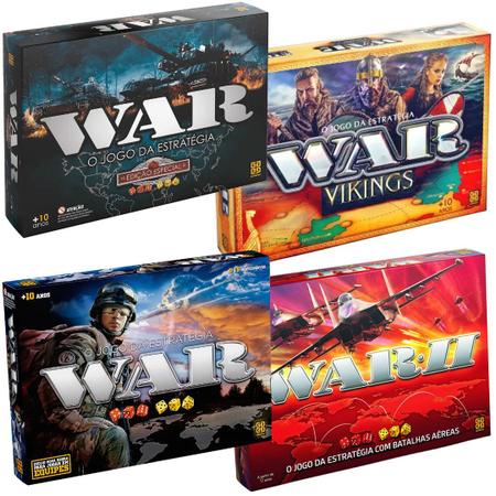 Grow Kit 4 Jogos De Tabuleiro War Todas Edições Completas Diversão