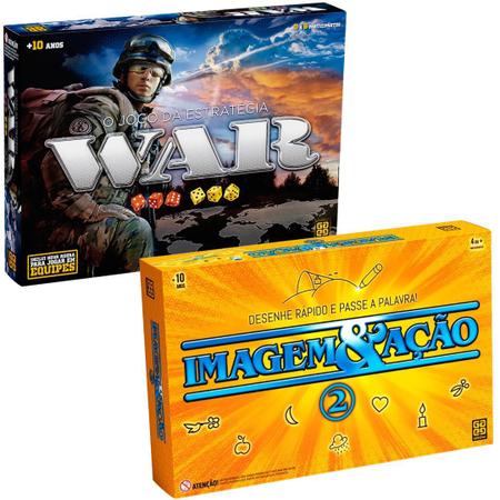 Kit Jogos War 1 e War 2 Grow Jogo de Tabuleiro De Estratégia em