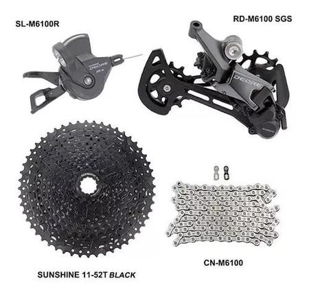 Grupo Shimano Deore M6100 12v Groupset Mountain Bike 12s 52t