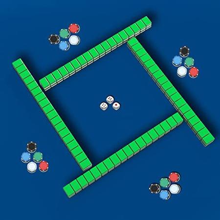 Imagem de GSE 35 "x35" Borracha Anti-Slip Playmat. Mahjong, Dominó, Cartas de Poker e Jogo de Tabuleiro Tapete de Mesa com Saco de Transporte (Azul)