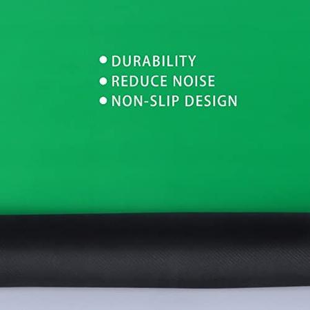Imagem de GSE 35 "x35" Borracha Anti-Slip Playmat. Mahjong, Dominó, Cartas de Poker e Jogo de Tabuleiro Tapete de Mesa com Saco de Transporte (Verde)