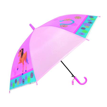 GUARDA CHUVA SOMBRINHA COM APITO COLOR LISO INFANTIL