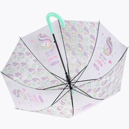 SJDWDX Guarda-chuva infantil, guarda-chuva de bolha de cúpula transparente  automático arqueado com nuvem de arco-íris de desenho fofo, infantil  transparente para rosa, 70 x 66 cm