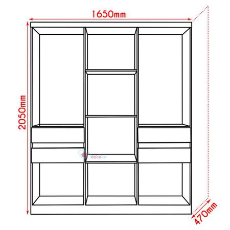 Imagem de Guarda Roupa Casal 10 Portas 4 Gavetas C Espelho Flex Color