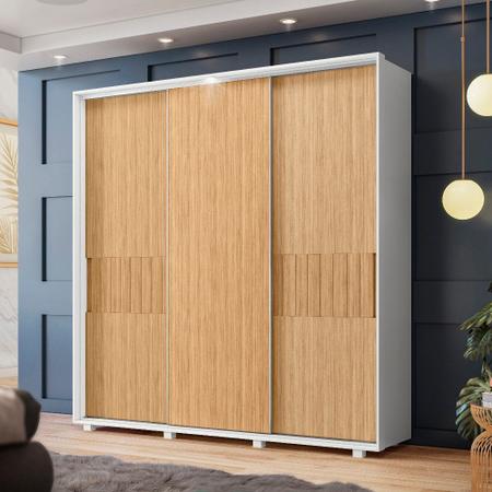 Imagem de Guarda Roupa Casal 3 Portas 3 Gavetas Flex Color  Luminare Albatroz