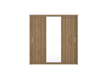 Imagem de Guarda-roupa Casal 3 Portas Deslizantes  Residence Espelho com Moldura em MDF Demóbile