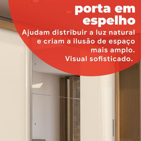 Imagem de Guarda Roupa Casal 3 Portas Plata Demóbile