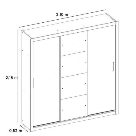 Imagem de Guarda-Roupa Casal 4 Espelhos 3 Portas de Correr Demobile