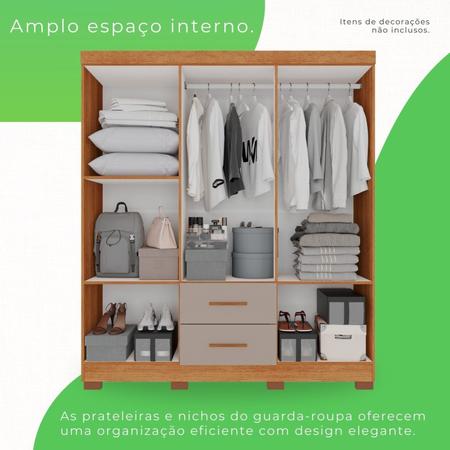 Imagem de Guarda-roupa Casal 6 Portas 2 Gavetas Estrela Premium