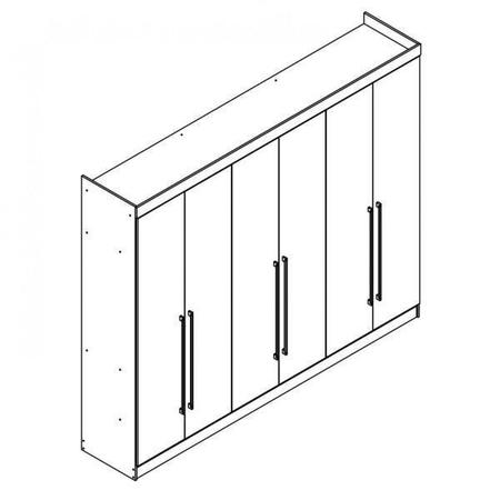Imagem de Guarda-Roupa Casal 6 Portas 4 Gavetas Itaguara Conquista Móveis
