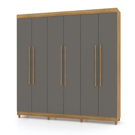 Guarda Roupa Casal 6 Portas Elegance 10037 Nature Alasca Vila Rica Imagem de Guarda Roupa Casal 6 Portas Elegance 10037 Nature Alasca Vila Rica