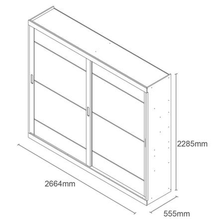 Imagem de Guarda-Roupa Casal Casa Blanca 2PT Neve