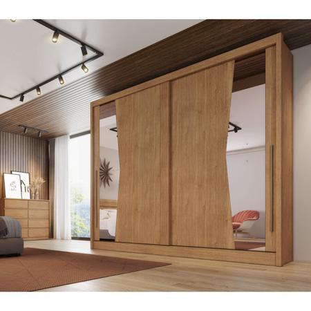 Imagem de Guarda Roupa Casal Com Espelho 100% MDF Orion 2,43m 2 Portas 4 Gavetas - Novo Horizonte