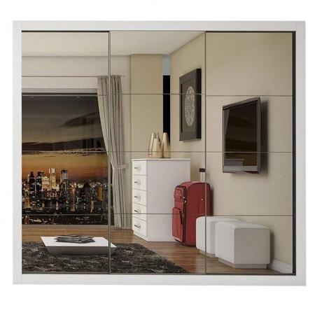 Imagem de Guarda-Roupa Casal com Espelho 3 Portas de Correr Flórida Espresso Móveis
