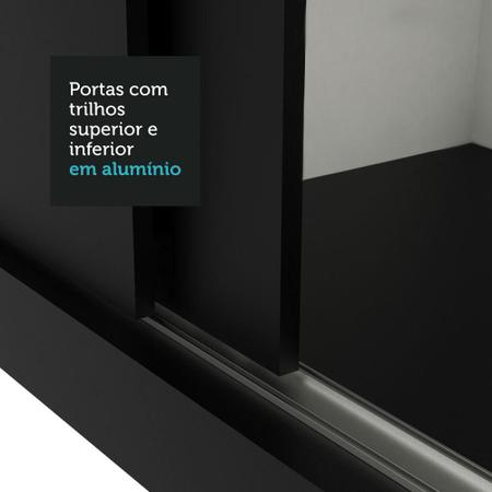 Imagem de Guarda-Roupa Casal Madesa Reno 3 Portas de Correr com Espelhos