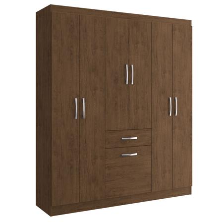 Imagem de Guarda-Roupa Casal Marbella 6 Portas 2 Gavetas 5806 Amarula - Doripel