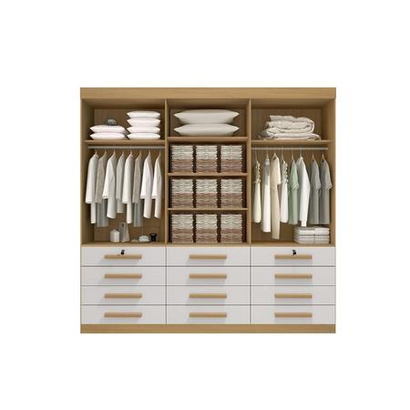 Imagem de Guarda Roupa Casal MDF 6 Portas 12 Gavetas Marselha Plus