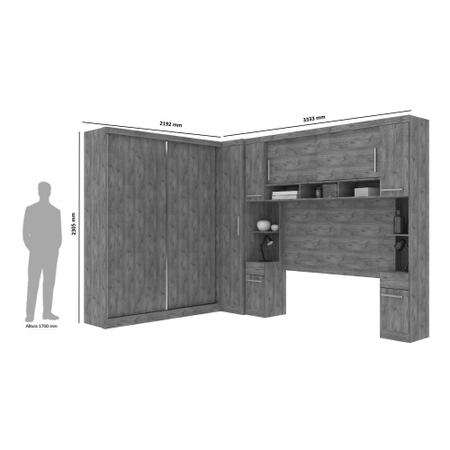 Imagem de Guarda Roupa Casal Modular 9 Portas com Espelho Milão Robel