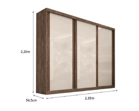 Guarda Roupa Casal Sevilha 3 Portas Correr 6 Gav. - Quarta Divisão Móveis Imagem de Guarda Roupa Casal Sevilha 3 Portas Correr 6 Gav.