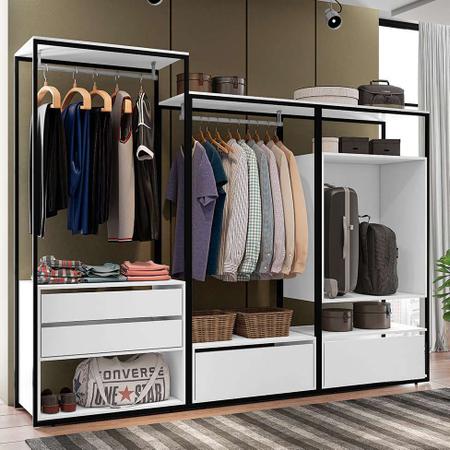 Imagem de Guarda-Roupa Closet Modulado Manchester 4 GV Branco