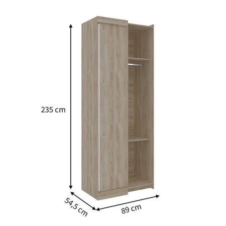 Imagem de Guarda-Roupa Closet Modulado Virtual II 1 PT Cedro Amadeirado