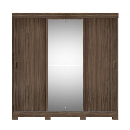 Imagem de Guarda-Roupa com 3 Portas de Correr e Espelho Branco Nt5020 Notável Móveis