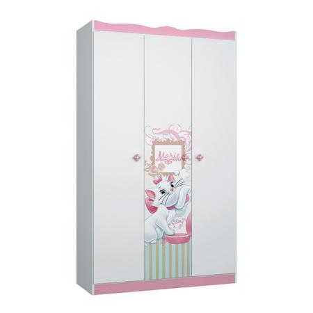 Imagem de Guarda Roupa Infantil 3 Portas Marie Happy Pura Magia Branco/Rosa