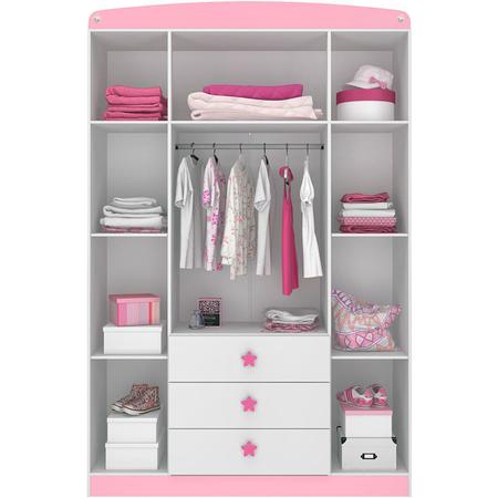 Guarda-Roupa Barbie Premium Branco e Pink Outlet Pura Magia - Compre Agora