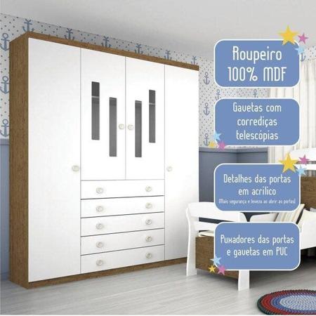 Imagem de Guarda-Roupa Infantil 4 Portas 5 Gavetas Evolution Tcil Móveis