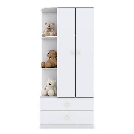 Imagem de Guarda Roupa Infantil Amarelinha 2 Portas Branco Brilho  Henn