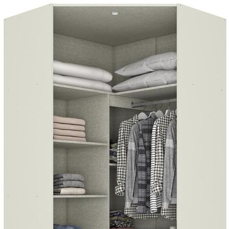 Imagem de Guarda Roupa Modulado Canto Closet Seletto 2 Portas Areia/Jequitibá - Móveis Henn