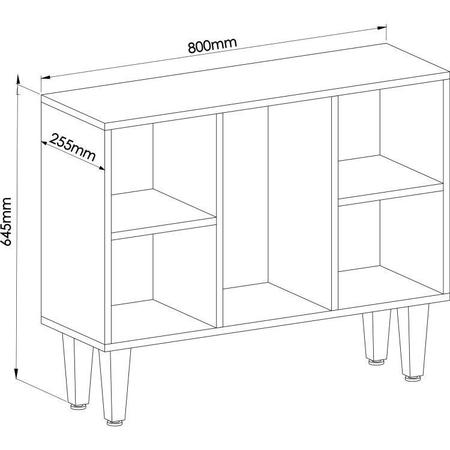 Imagem de Guarda Roupa Modulado Juvenil 9 Peças com Escrivaninha Ponte Aérea e Nichos Infinity Móveis Castro