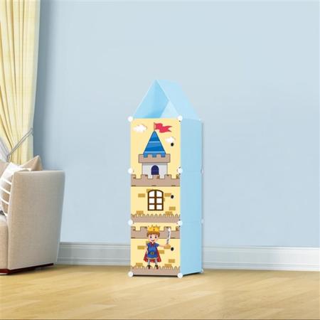 Imagem de Guarda roupa sapateira modular infantil organizador de brinquedos portatil castelo kangur