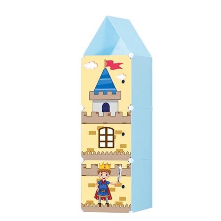 Imagem de Guarda roupa sapateira modular infantil organizador de brinquedos portatil castelo kangur