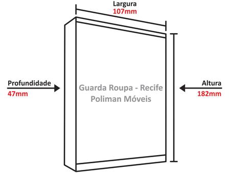 Imagem de Guarda-Roupa Solteiro 4 Portas 2 Gavetas 