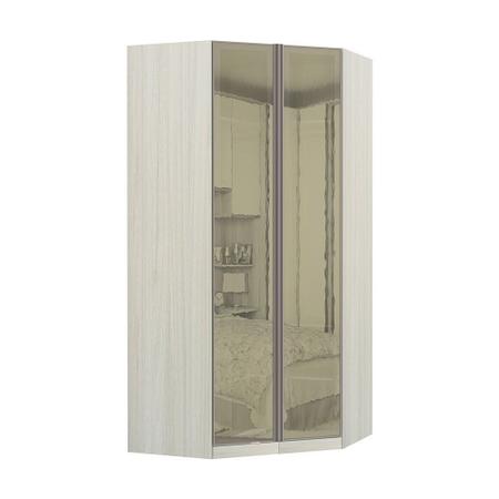 Imagem de Guarda-Roupa Solteiro Luciane Canto Closet Prime Plus 2 Portas Alumínio com Vidro Reflecta