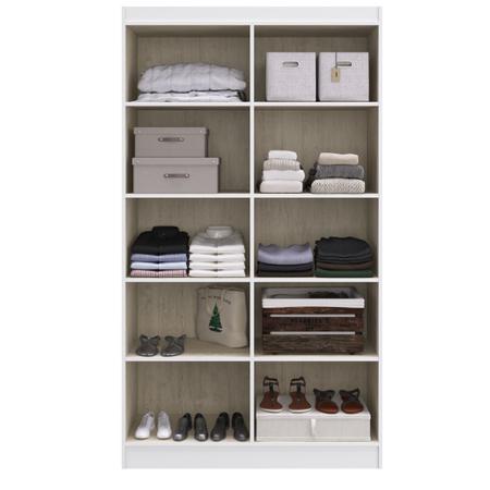 Imagem de Guarda Roupa Solteiro Multiuso Dueto 90cm 4 Portas Branco Doripel