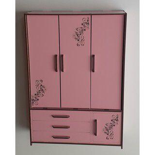 caixa guarda roupa casa de bonecas rosa 8 - OrigamiAmi