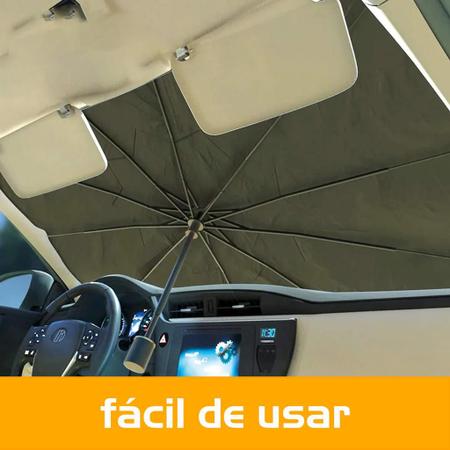 Imagem de Guarda Sol Portátil Para-Brisa de Carro Guarda Sol com Isolamento Térmico Proteção Solar Uv