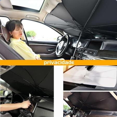 Imagem de Guarda Sol Portátil Para-Brisa de Carro Guarda Sol com Isolamento Térmico Proteção Solar Uv