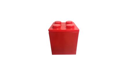 Imagem de Guarda Volumes Caixa Organizadora Lego Cubos Encaixáveis-Caixa Baú Vermelho para Meninos e Meninas-Organizador infantil 