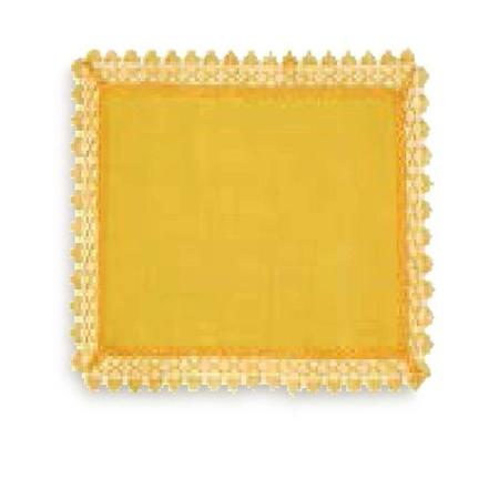 Imagem de Guardanapo Avulso Quadrado 45x45 com renda Rafimex Amarelo