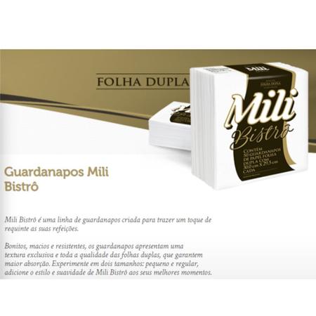 Imagem de Guardanapo de Papel Mili Bistro- Folha Dupla- 30x29,5 cm- 8 pacotes com 50 unidades (