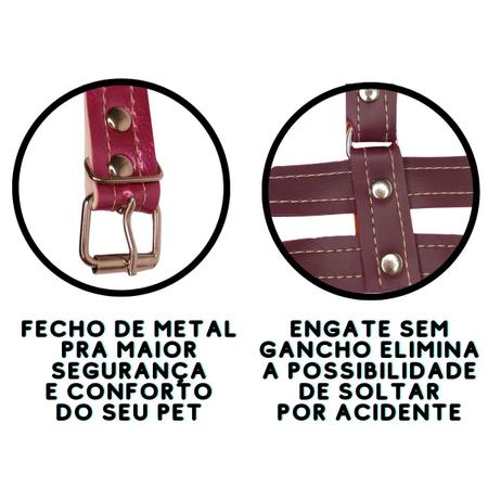 Guia + Peitoral material sintético pra Cachorro Médio Pequeno Regulável - Mimo Pets Imagem de Guia + Peitoral material sintético pra Cachorro Médio Pequeno Regulável
